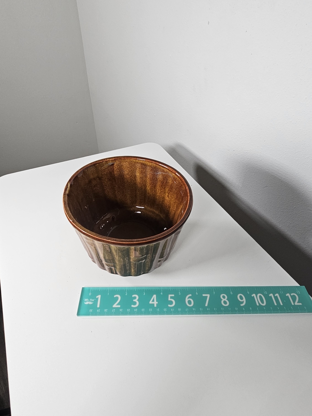 Glazed Ceramic Bowl in Rich Brown and Amber - Picture 5 of 6